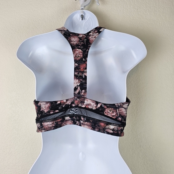 Lululemon Break Free Longline Sports Bra Peony Floral Print Size 12 - Picture 4 of 12